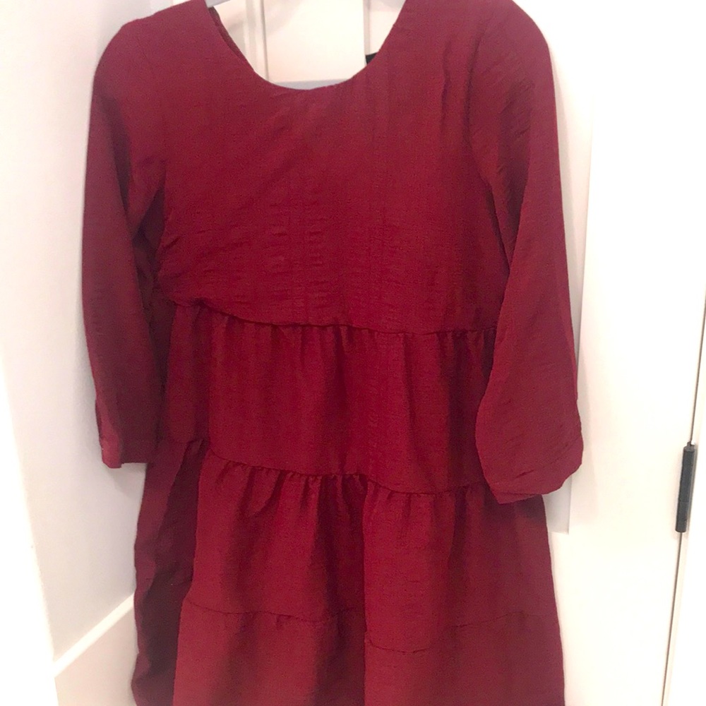 Maroon, Crystal Doll dress, short